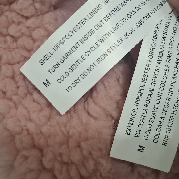 Fashion Nova- Blush Teddy Coat- W Sz Medium - Picture 6 of 6